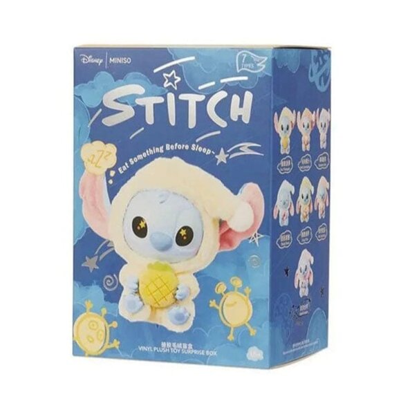 NWOT MINISO x Disney: Stitch "Eat Something Before Sleep" Series Plush Keychain - Picture 2 of 5